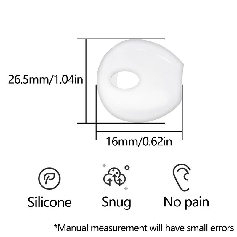 EKIND 4 Pcs Ear Cover Tips Anti-Slip Silicone Soft Replacement Sport Earbud Tips Compatible for iPhone 7 / 6S / 6 Plus / 5S / 5C / 5 Headphones Earphones Protective Accessories Tips (Clear) - Image 2